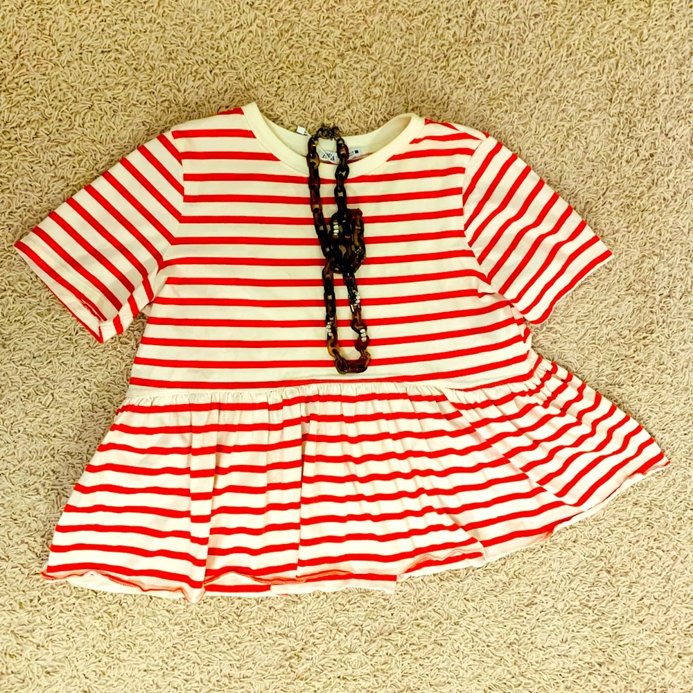 ZARA Peplum Shirt; Size M; EUC